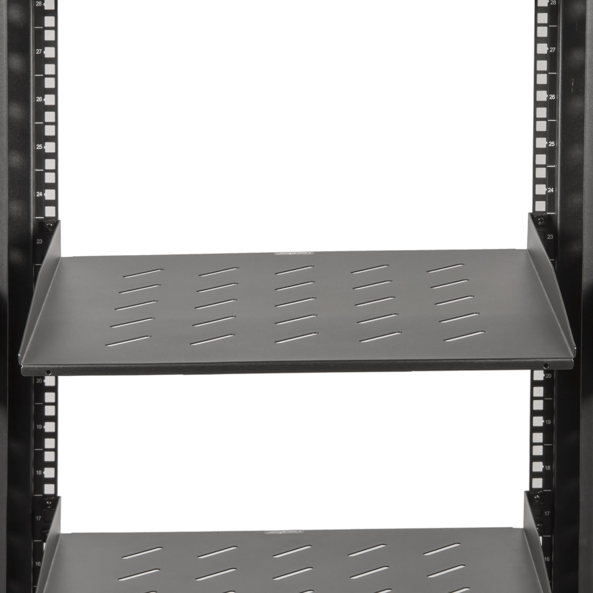 1U Universal Vented Rack Mount Shelf - 17.72in Depth - Cold-rolled ...