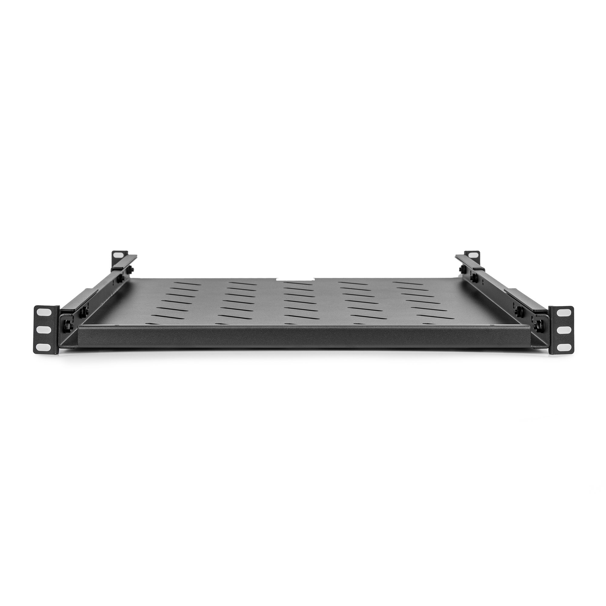 1U Universal Vented Rack Mount Shelf – 25.6in Depth – Cold-rolled Steel ...