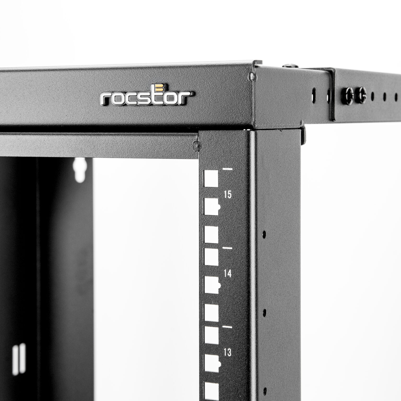 SolidRack 15U Wall Mount Rack 2-Post Open Frame Adjustable Depth 18-25. ...