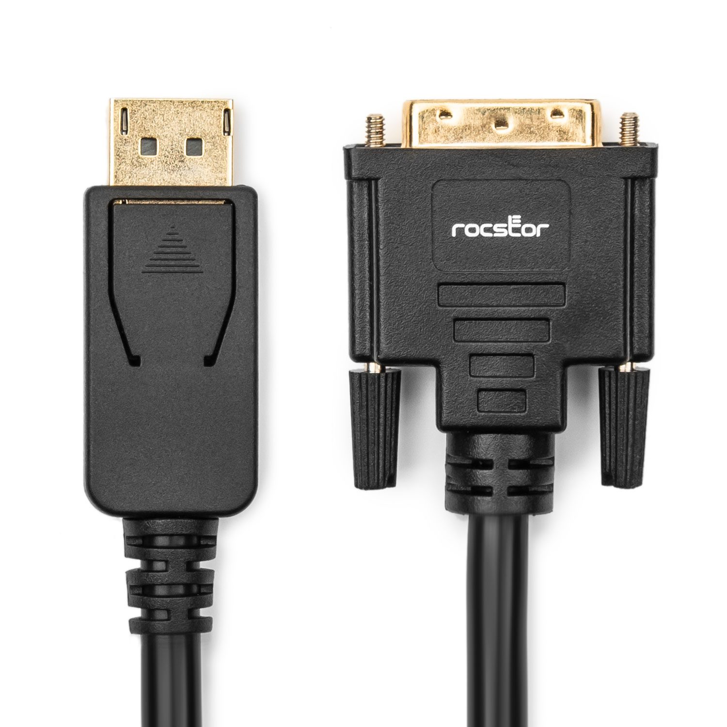 Câble D'extension DisplayPort Rankie 1,8m (2 Pack) - Noir, Support 4K, Connecteur Plaqué Or, Avec Verrou